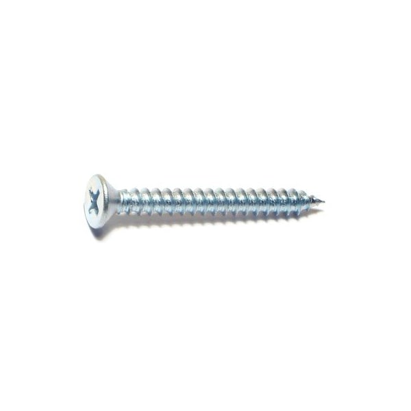 Midwest Fastener Sheet Metal Screw, #8 x 1-1/2 in, Zinc Plated Steel Flat Head Phillips Drive, 100 PK 03015 - main